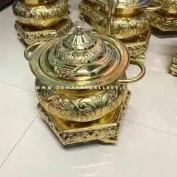 Chafingdish kuningan motif lung